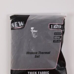 HEROBIKER Women Thermal Set Fleece Lined Black Solid Medium New